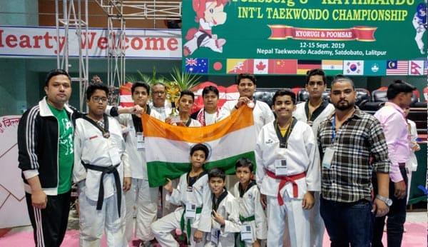 8 students won multiple medals at Taekwondo Championship in Nepal