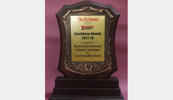 Excellence Award for Eco Friendly School - Ryan International School, Amritsar