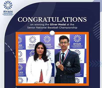 Kudos to Mst. Pranit Mehta for winning the Silver Medal at the Senior National Baseball Championship.