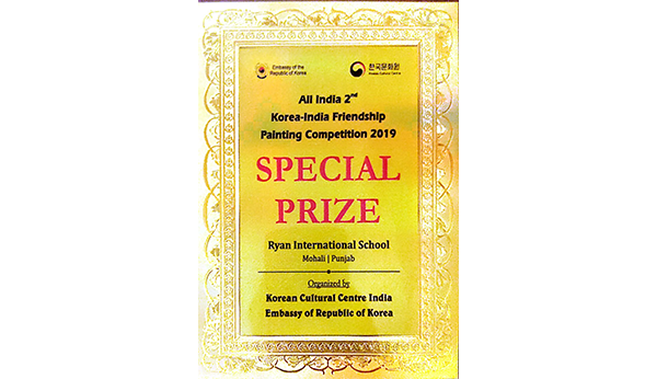 All India 2nd Korea India Friendship Painting Competition 2019 - Ryan International School, Mohali