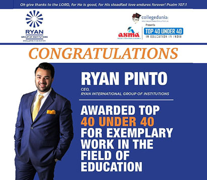 Awarded Top 40 Under Top 40 For Exemplary Work In The Field Of Education