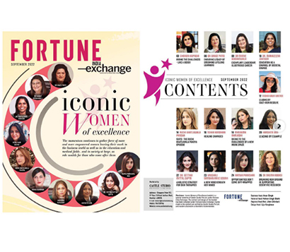 Most Iconic Women of Excellence in Fortune India's latest edition.