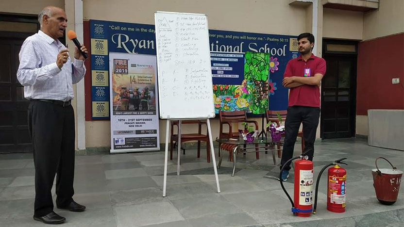 Mock Fire Safety Drill - Ryan International School, Rohini Sec 11, G-2