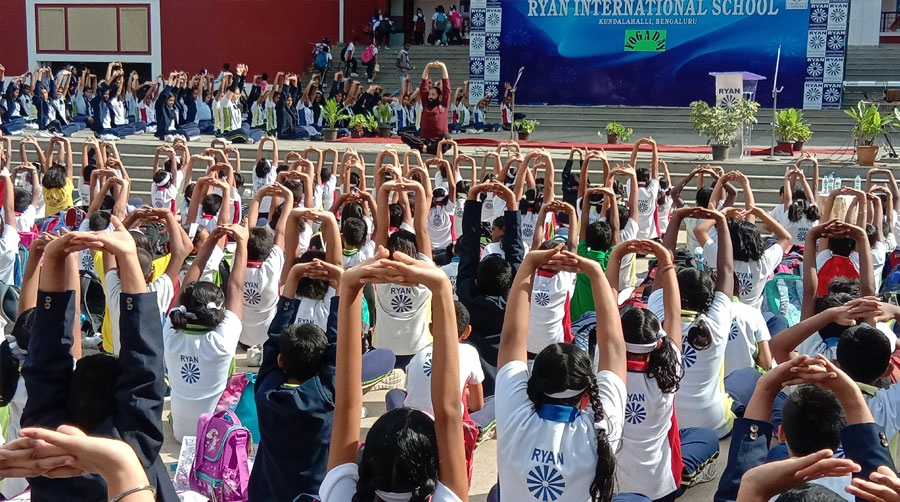 Yoga Day - Ryan International School Kundalahalli - Ryan Group