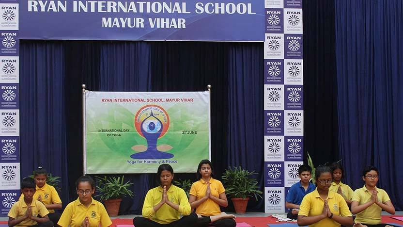 International Day Of Yoga - Ryan International School, Mayur Vihar