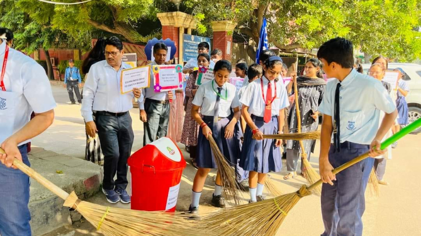 Empowering the future generation to be the change! #Communityservice Cleanliness Drive - Ryan International School Mayur Vihar, Delhi