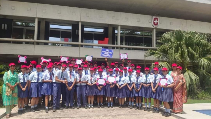 Supporting Diversity and sustainability. Plantation drive at Embassy of Switzerland. - Ryan International School Mayur Vihar, Delhi